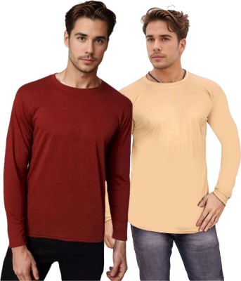 SYM Solid Men Round Neck Multicolor T-Shirt