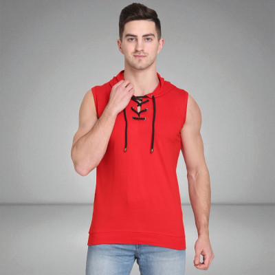 FARICON Solid Men Round Neck Red T-Shirt