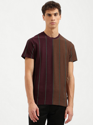 United Colors of Benetton Printed Men Crew Neck Brown T-Shirt