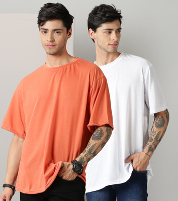 RodZen Solid Men Round Neck Multicolor T-Shirt