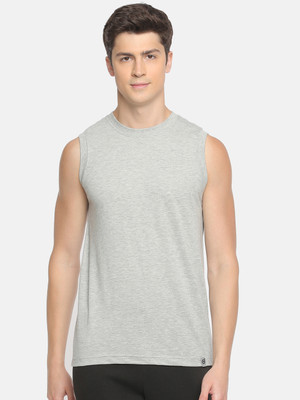 Macroman M-Series Solid Men Round Neck Grey T-Shirt