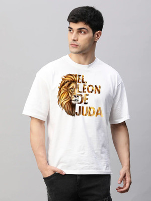 Pavis Printed Men Round Neck White T-Shirt