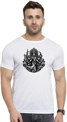GiftsCraize Graphic Print Men Round Neck White T-Shirt