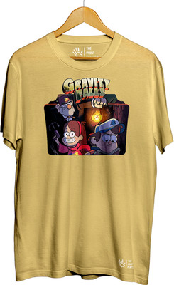 THE PRINT PLATTER Graphic Print Men Round Neck Yellow T-Shirt