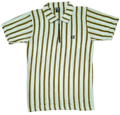 VIMALCLOTH Striped Men Round Neck Black T-Shirt