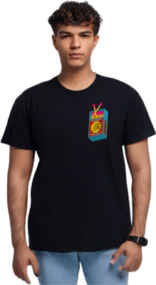 CITEES Graphic Print Men Round Neck Black T-Shirt