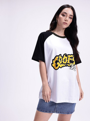 Kook N Keech Disney Printed Women Round Neck White T-Shirt