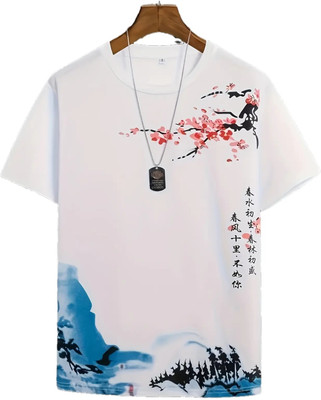 NAUGHTY MEN Printed Men Round Neck White T-Shirt