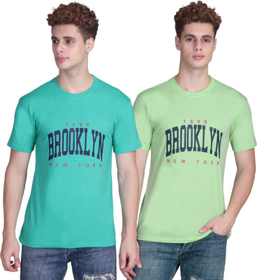 Zeffit Printed Men Round Neck Light Green, Green T-Shirt