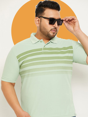 RENUOVO Printed Men Polo Neck Light Green T-Shirt