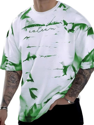 Smile IN LIFE Printed Men Round Neck Green T-Shirt