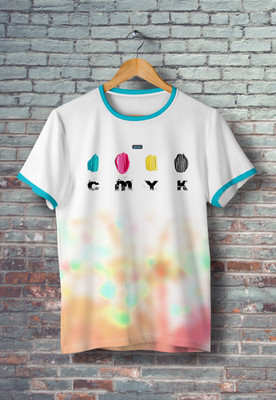 HouseOfCommon Printed Couple Round Neck White T-Shirt