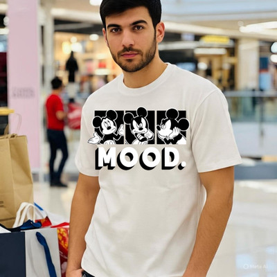 goodsign Typography Men Round Neck White T-Shirt