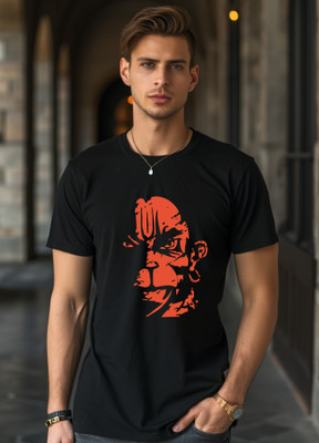 Uniplanet Store Printed Men Round Neck Black T-Shirt