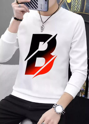 PRABHU Printed Men Round Neck White T-Shirt