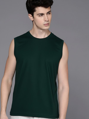 Jangoboy Solid Men Round Neck Grey T-Shirt