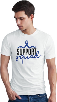 SeBLo Printed Men Round Neck White T-Shirt