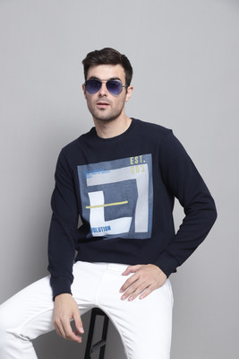 DAVNO Graphic Print Men Round Neck Black T-Shirt