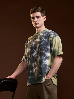 THE BEAR HOUSE Tie & Dye Men Round Neck Multicolor T-Shirt