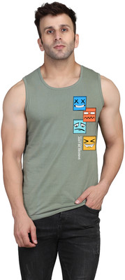 Cryptic Printed Men Round Neck Light Green T-Shirt
