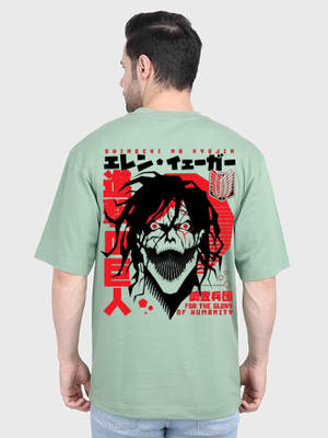 clickwell Printed Men Round Neck Light Green T-Shirt