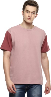 HUMMEL Colorblock Men Round Neck Pink T-Shirt