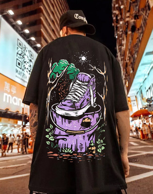 Try This Printed Men Round Neck Multicolor T-Shirt