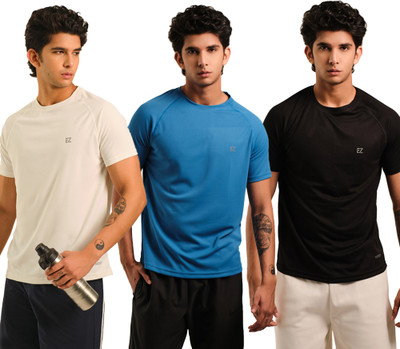 Sirtex Eazy Printed Men Round Neck White T-Shirt