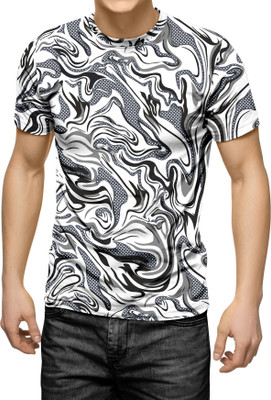 dhaari by unique creation Printed Men Crew Neck Grey T-Shirt