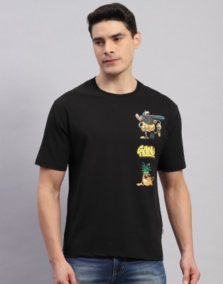 Rock.it Printed Men Round Neck Black T-Shirt