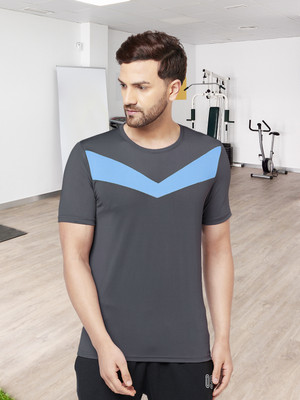 GLITO Solid Men Round Neck Black T-Shirt