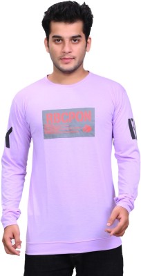 reshma fashion Typography Men Round Neck Purple T-Shirt