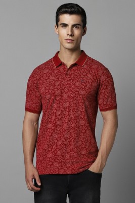 LOUIS PHILIPPE Printed Men Polo Neck Red T-Shirt