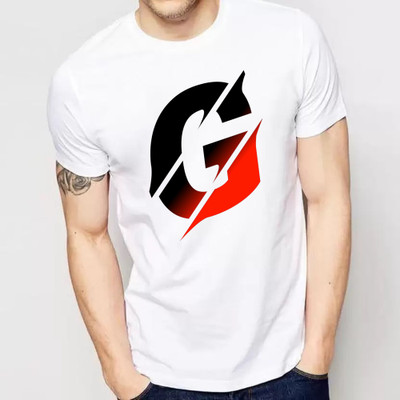 SQF Printed Men Round Neck White T-Shirt