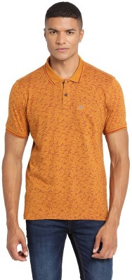 TURTLE Printed Men Polo Neck Yellow T-Shirt