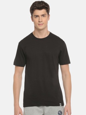 Macroman M-Series Solid Men Round Neck Black T-Shirt