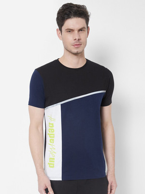 Pepe Jeans Colorblock Men Round Neck Blue T-Shirt