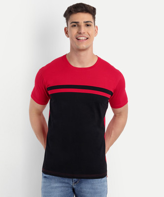 METRONAUT Colorblock Men Round Neck Multicolor T-Shirt