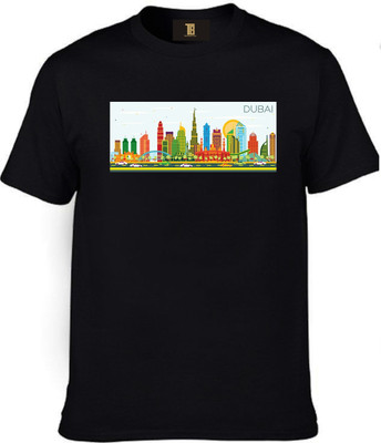 Trendifyteez Printed Men Round Neck Black T-Shirt