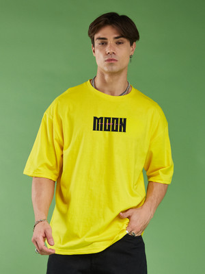 Smartees Printed Men Round Neck Yellow T-Shirt