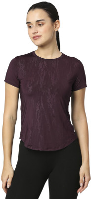 Laasa Sports Graphic Print Women Round Neck Maroon T-Shirt