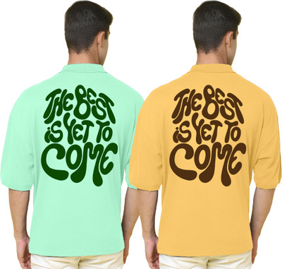 FTX Printed Men Polo Neck Multicolor T-Shirt