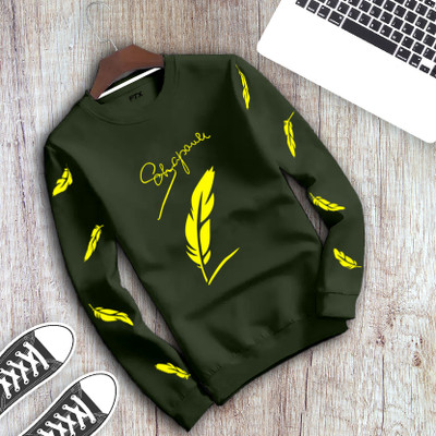 FTX Printed Men Round Neck Dark Green T-Shirt