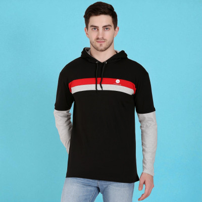 Faricon Trend Solid Men Round Neck Black T-Shirt