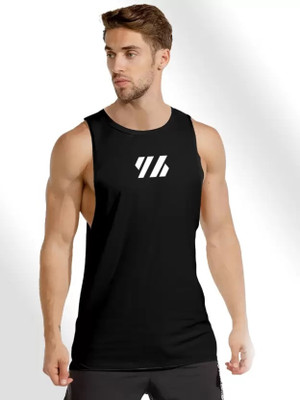 RMLKN Printed Men Round Neck Black T-Shirt