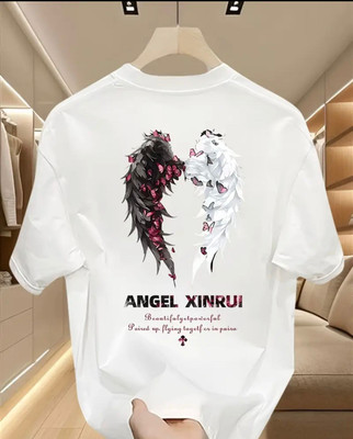 SISTAS Printed Men Round Neck White T-Shirt