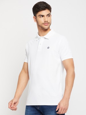 UNIBERRY Solid Men Polo Neck White T-Shirt