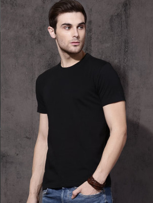 GUPTA TRENDZ Solid Men Round Neck Reversible Black T-Shirt