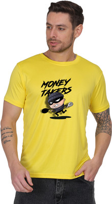 TRADIBALAJI Graphic Print Men Round Neck Yellow T-Shirt