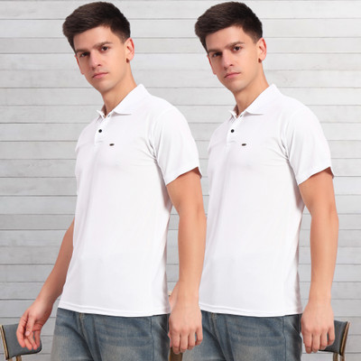 DUCOHIVE Solid Men Polo Neck Multicolor T-Shirt